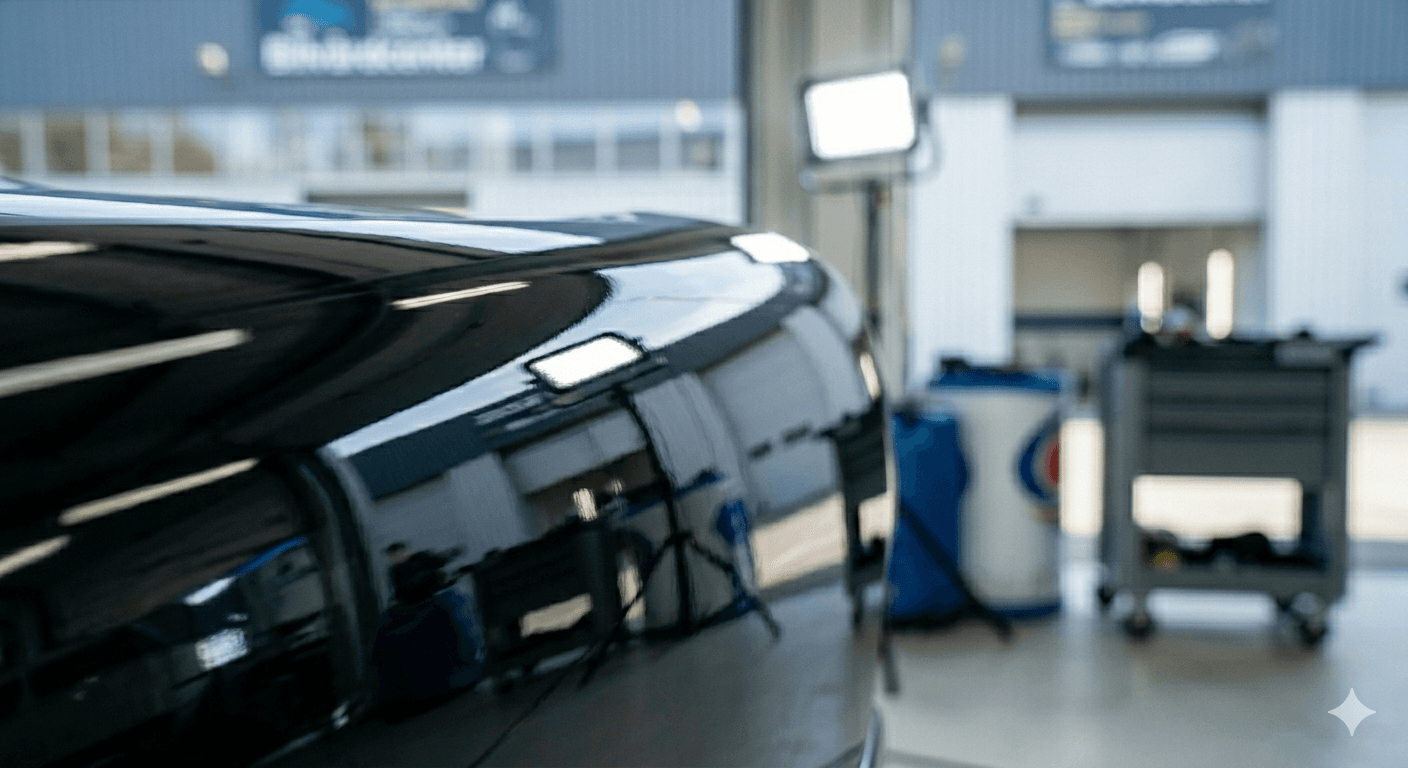 After paint correction — mirror finish